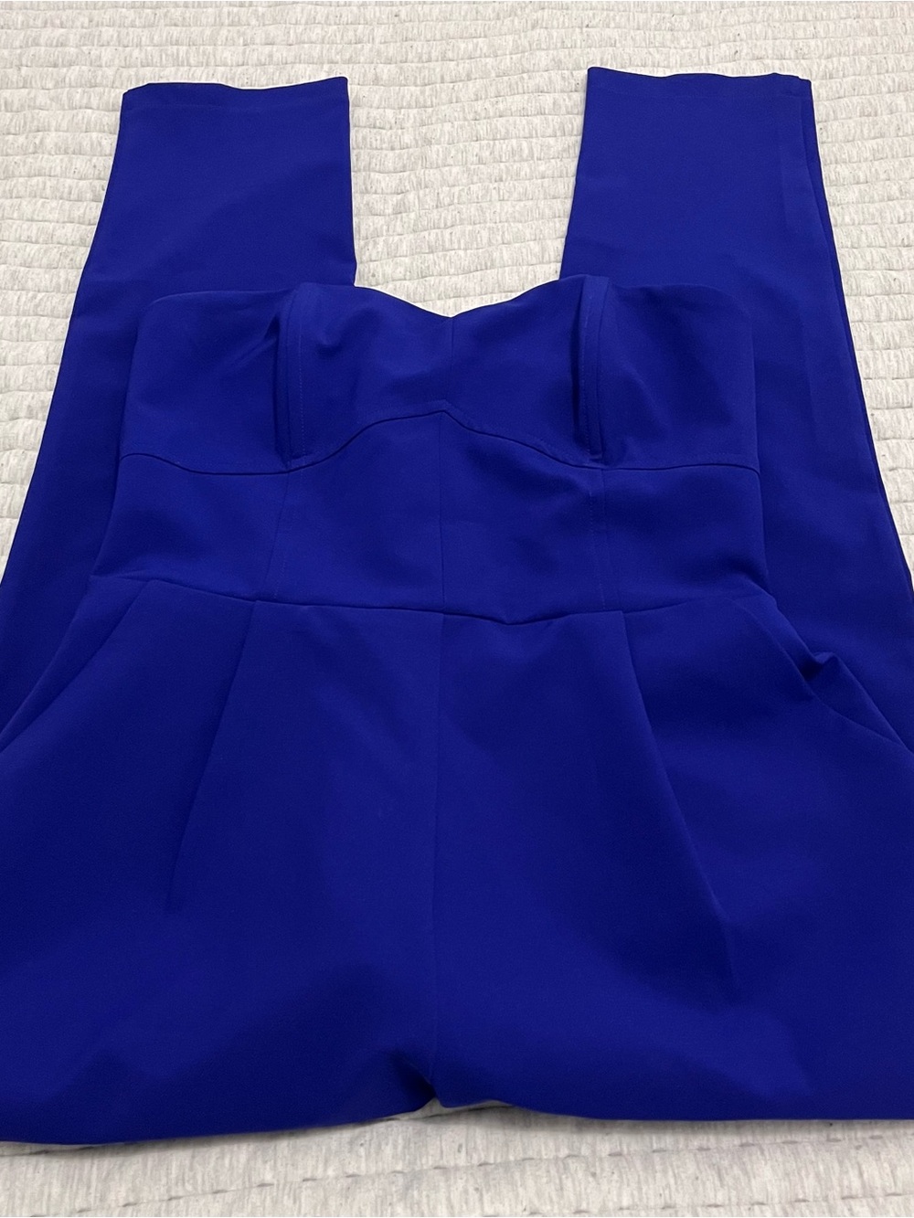 Adelyn Rae Royal Blue Strapless One-Piece Jumpsuit